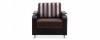Кресло тканевое Марракеш Stripe коричневый (Ткань + Экокожа) - 