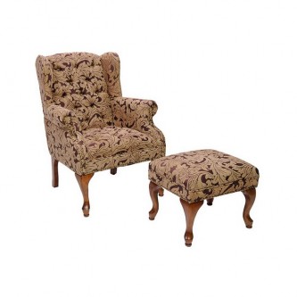 Кресло с пуфом 2540 коричневое [2097741]