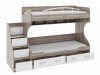 Кровать двухъярусная с лестницей с ящиками Прованс - 