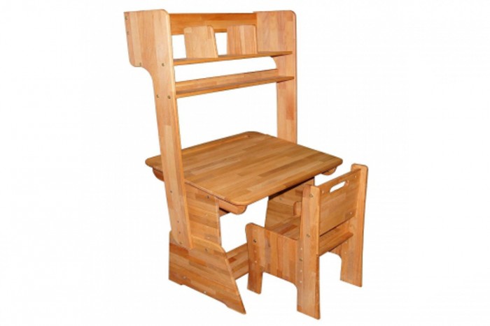 Комплект Парта маленькая с пеналом и надстройкой+стул 