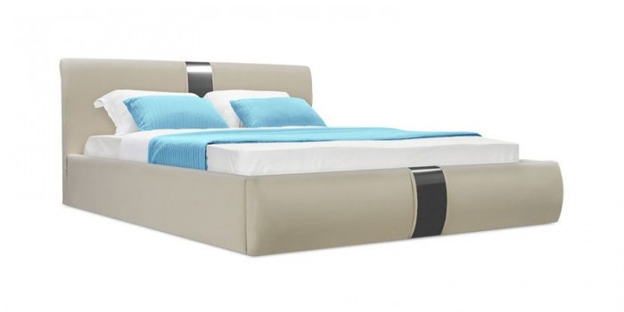 Кровать мягкая Флора с подъемным механизмом (Luxe молочный) 