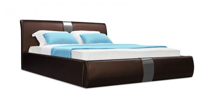 Кровать мягкая Флора с подъемным механизмом (Luxe шоколадный) 