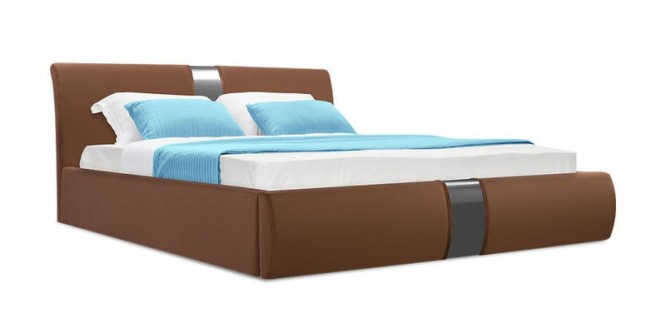 Кровать мягкая Флора с подъемным механизмом (Velure коричневый)