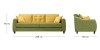 Диван тканевый прямой Френсис Elegance зеленый/желтый (Ткань) - 