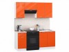Кухонный гарнитур Лайн 1600 Оранжевый глянец - 