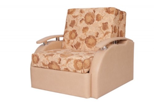 Кресло-кровать Блюз 8АК  в ткани флок Дима 30163/6100 и кожзам 4003 Т66
