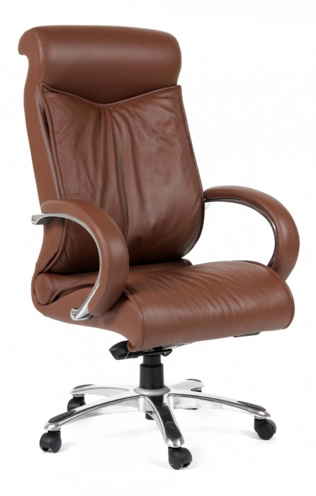 Кресло для руководителя Chairman 420 коричневый/хром, черный [2726318] 
