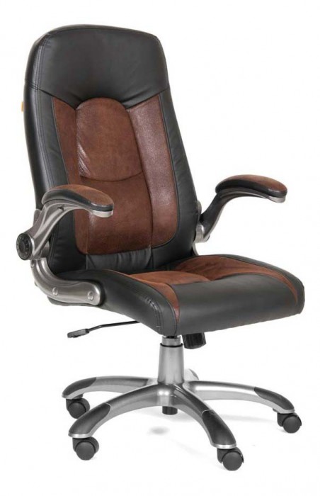 Кресло для руководителя Chairman 439 коричневый, черный/серый, черный [2726546] 