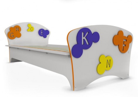 Кровать Соната Kids Буквы (80х190)