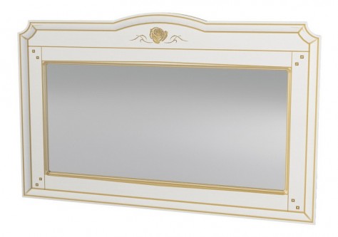 Зеркало настенное Роза МН-306-08П белый с золотой патиной [2372861]