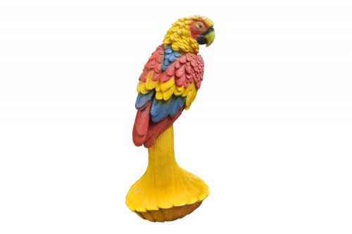 Садовая фигура Настенный попугай-поилка желтый 12-118