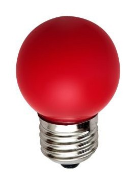 Лампа светодиодная LB-37 E27 220В 1Вт красный цвет 25116 [1415131] 