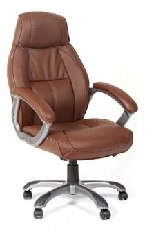 Кресло для руководителя Chairman 436 коричневый/серый, черный [2726476]