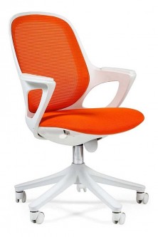 Кресло компьютерное Chairman 820 оранжевый/белый [2726484]
