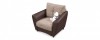 Кресло тканевое Амстердам Sola коричневый (Ткань + Экокожа) - 