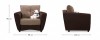 Кресло тканевое Амстердам Sola коричневый (Ткань + Экокожа) - 