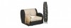 Кресло тканевое Барон EcoTex бежевый (Ткань + Экокожа) - 