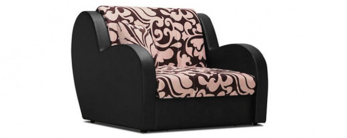 Кресло тканевое Барон Fandy коричневый (Ткань + Экокожа) 