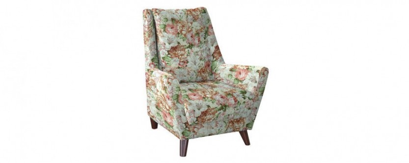 Кресло тканевое Дали Flowers розовый (Ткань)