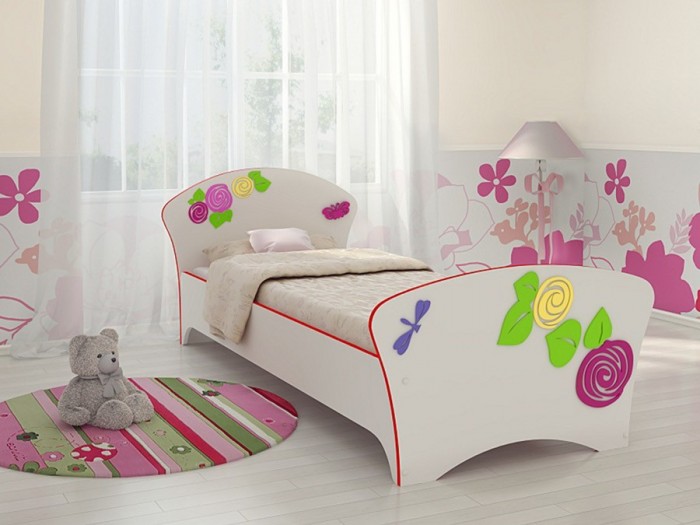 Кровать Соната Kids Розы (80х200) 