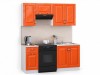 Кухонный гарнитур Декор 1600 Оранжевый глянец - 