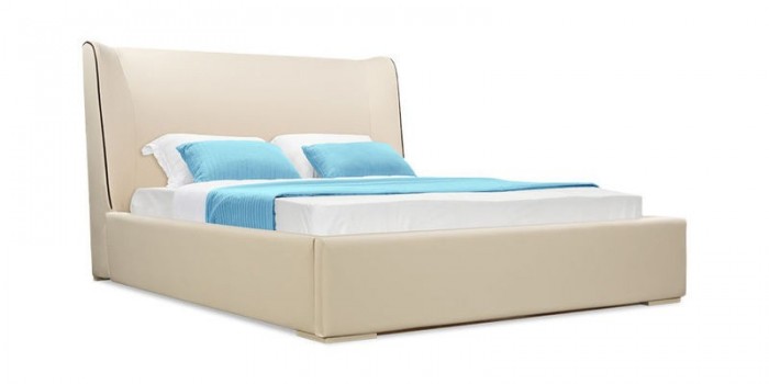 Кровать мягкая Марсель (Luxe молочный) 
