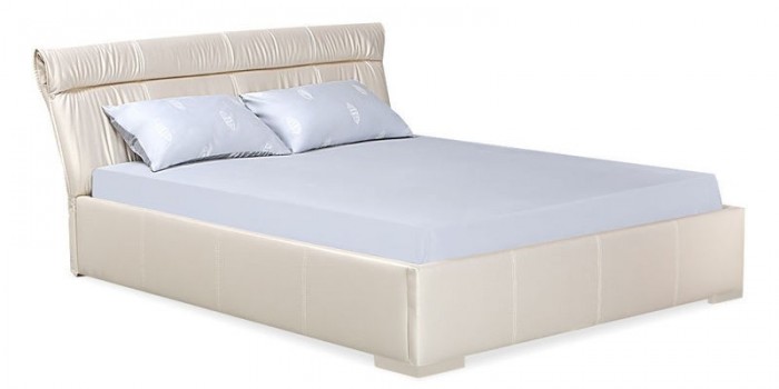 Кровать мягкая Монако с подъемным механизмом (Перламутр) 