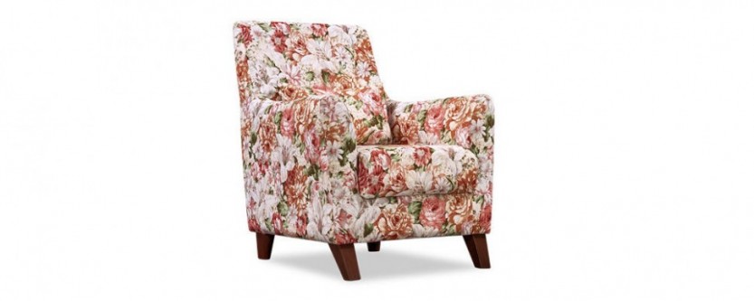 Кресло тканевое Либерти Flowers розовый (Ткань)