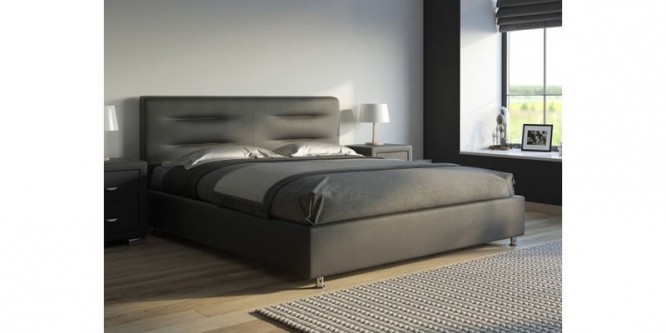 Кровать мягкая Ниола без подъемного механизма (Черный)