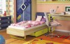 Кровать детская Джинс 507.090 сантана/джинс/желтый бриллиант [2643271] - 